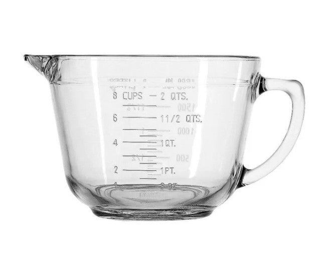 Glass 2 qt Batter Bowl